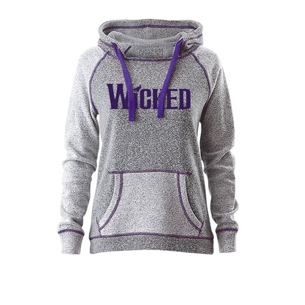 NWT Wicked Grey Pullover Hoodie with Purple Accents - Medium